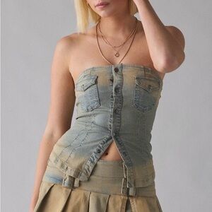 NEW strapless denim top / NWT by Urban Outfitters